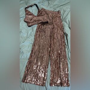 Glamorous Sequin Wide Leg Pants